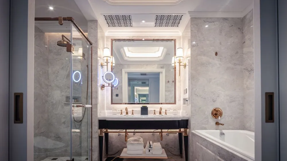 Marble bathroom